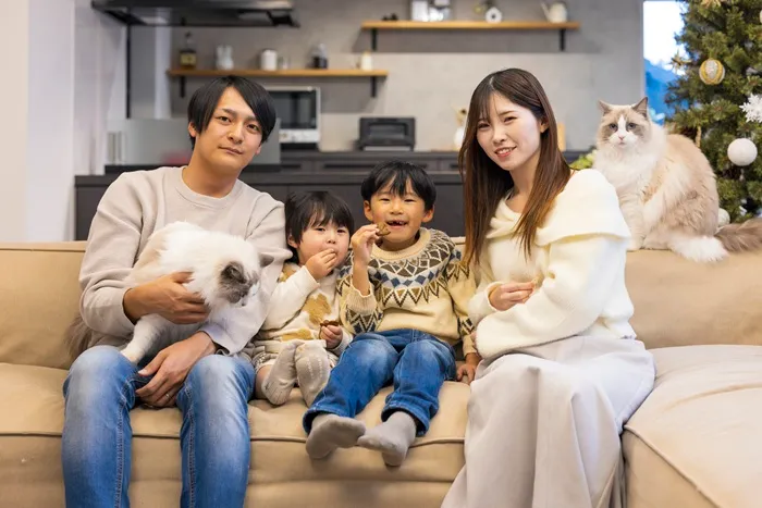 よにんとにひき。好きなことをして過ごそう。