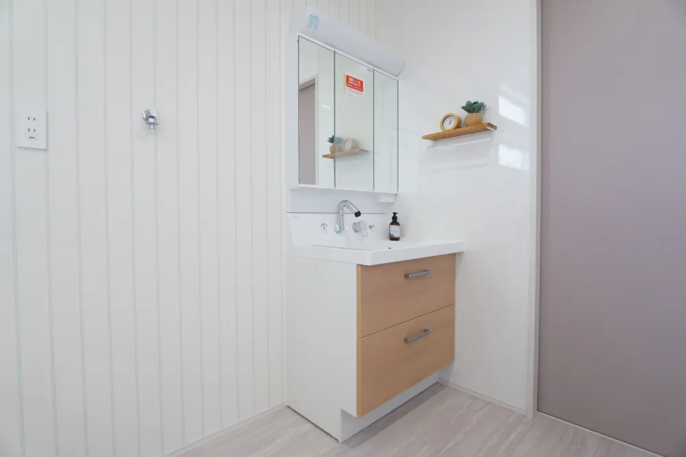 収納力と美しさを両立した洗面空間